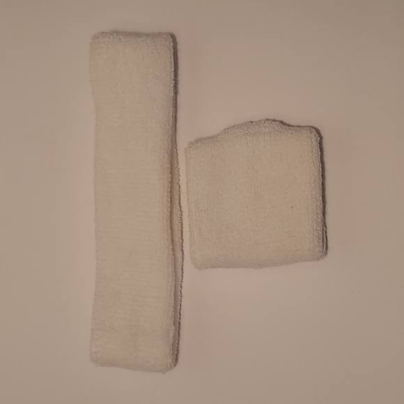 Vintage White NBA Basketball Wrist & Sweat Band - Picture 2 of 3